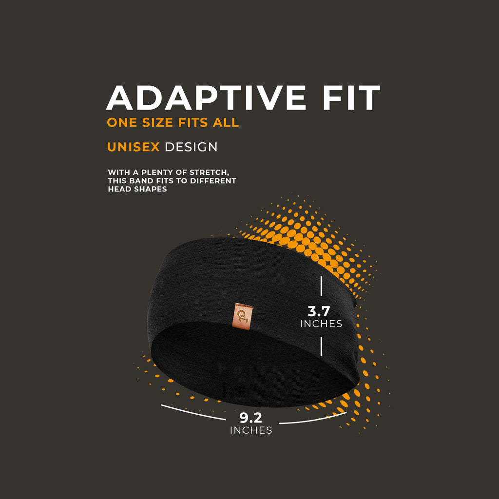 Men's Merino Headband Black