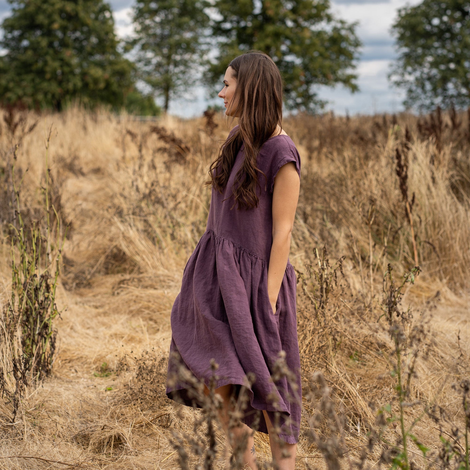 Smock Dress Cecilia Shadow Purple