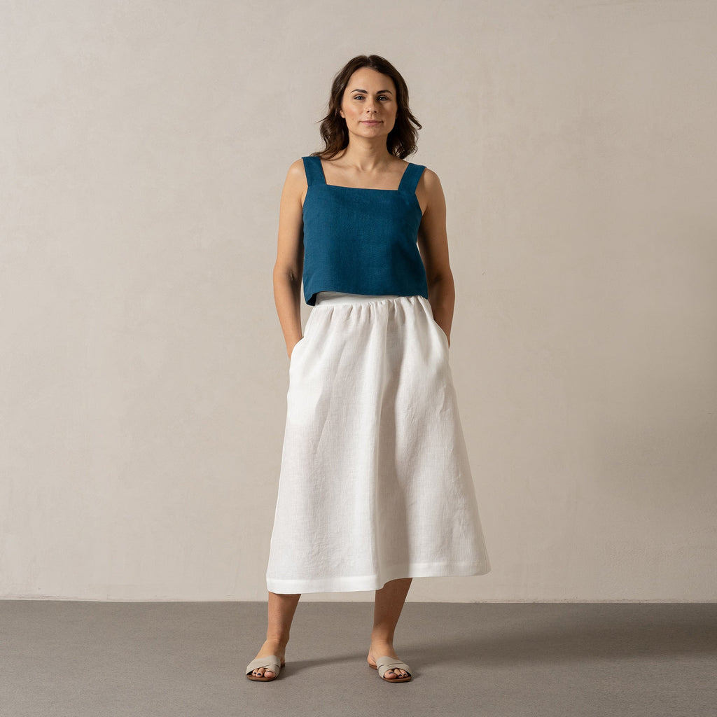 100% Linen Summer Crop Top
