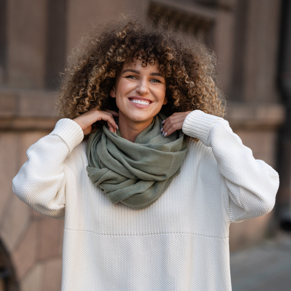 100% European Washed Linen Scarf