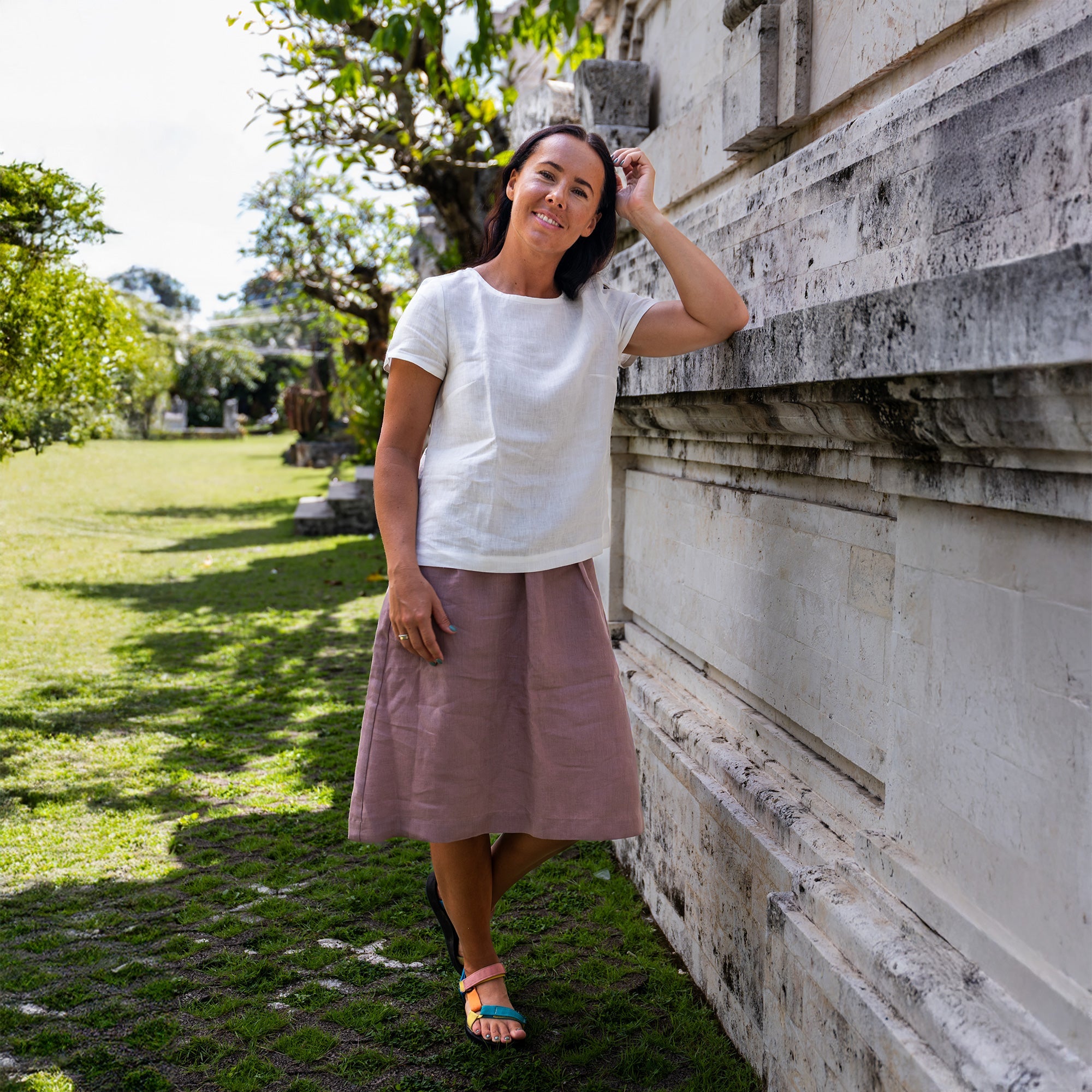 Midi Skirt Sophia Faded Rose