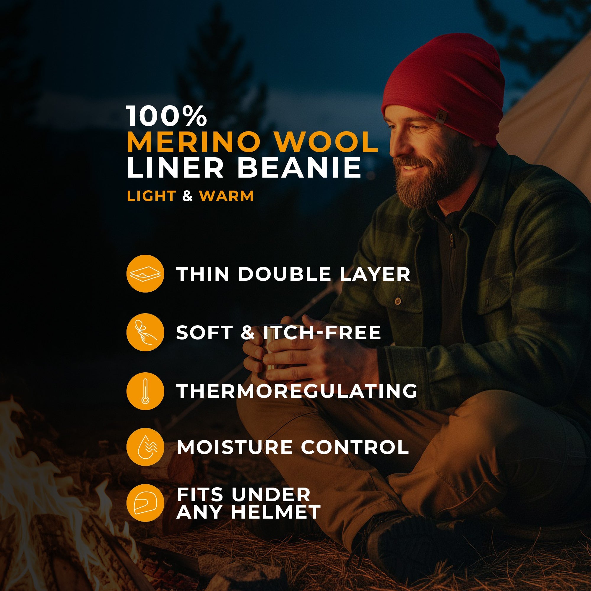 Men's Merino Beanie Denim