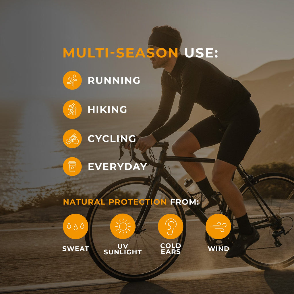 Men's Merino Headband Black