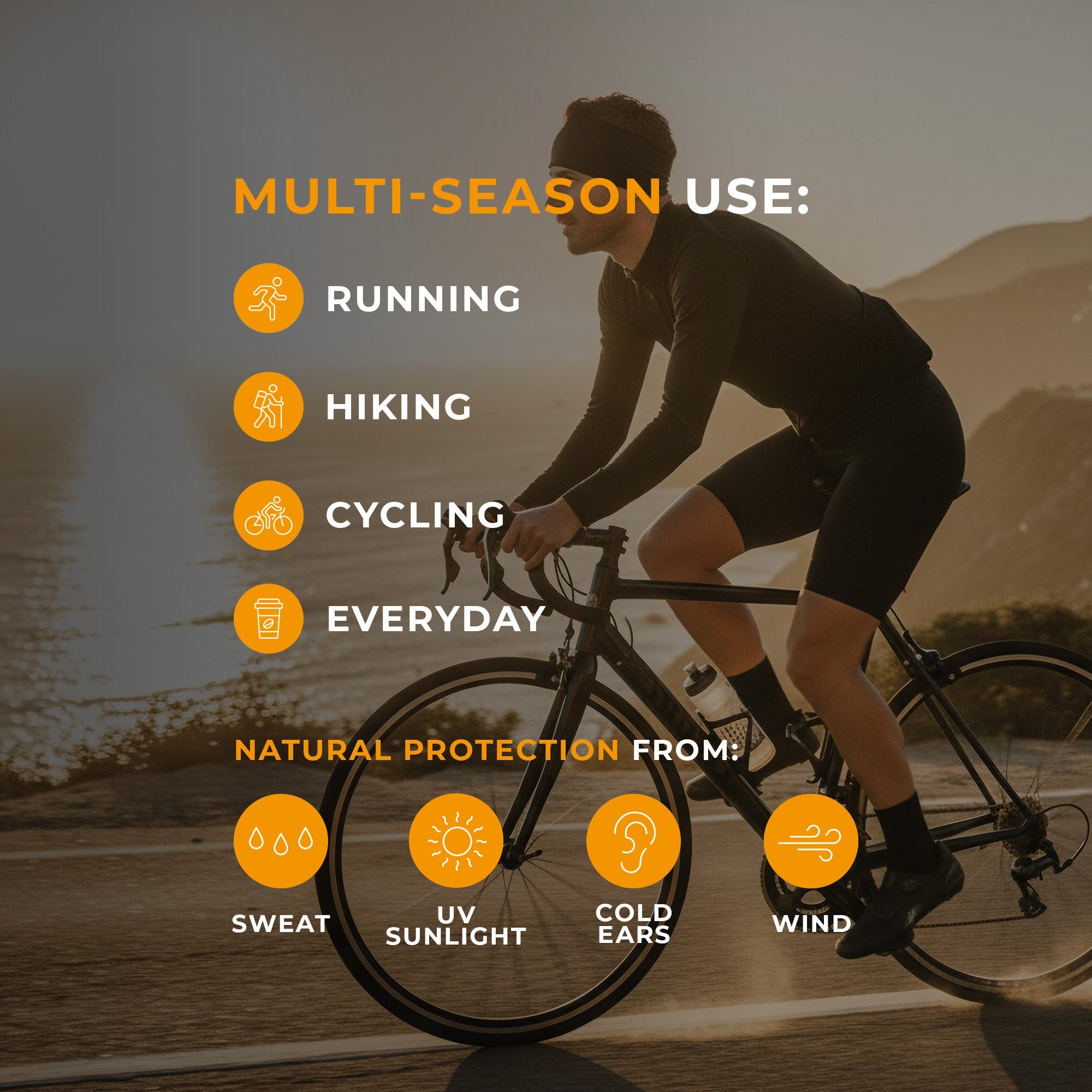 Men's Merino Headband Black