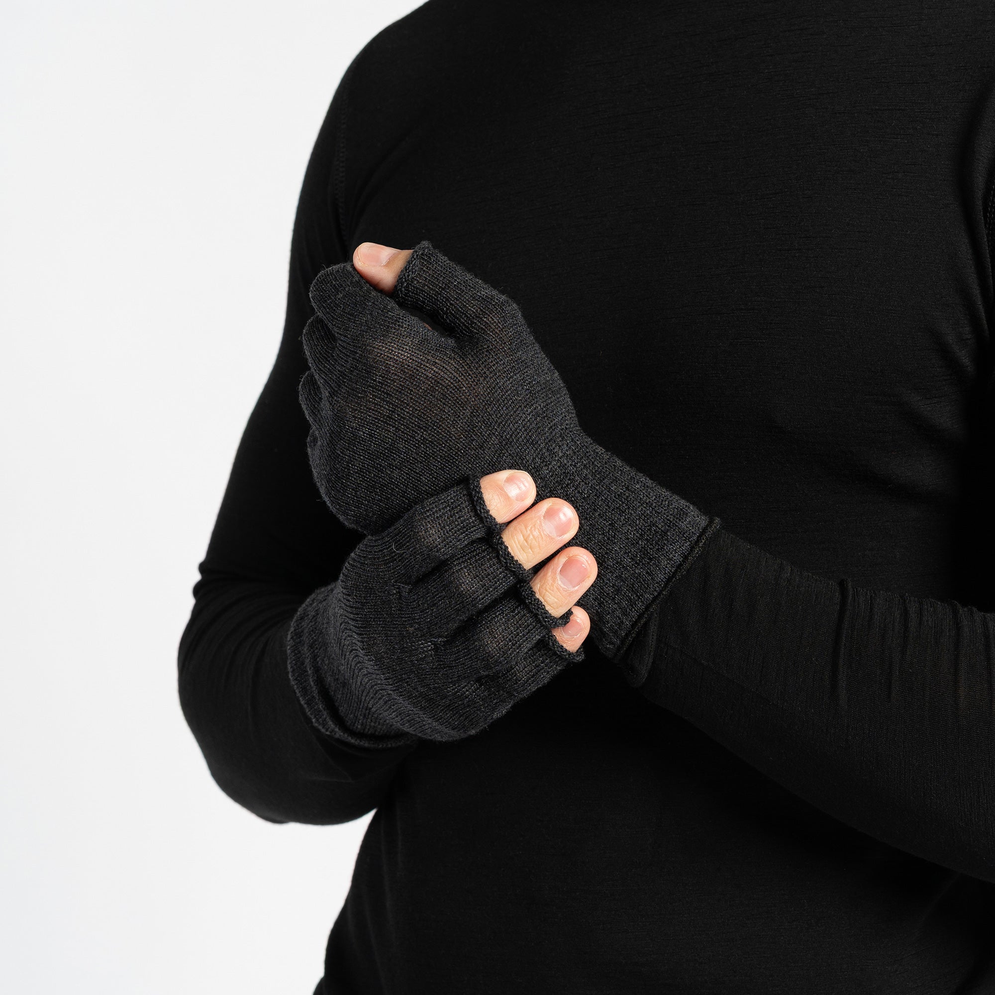 Merino Fingerless Gloves for Men