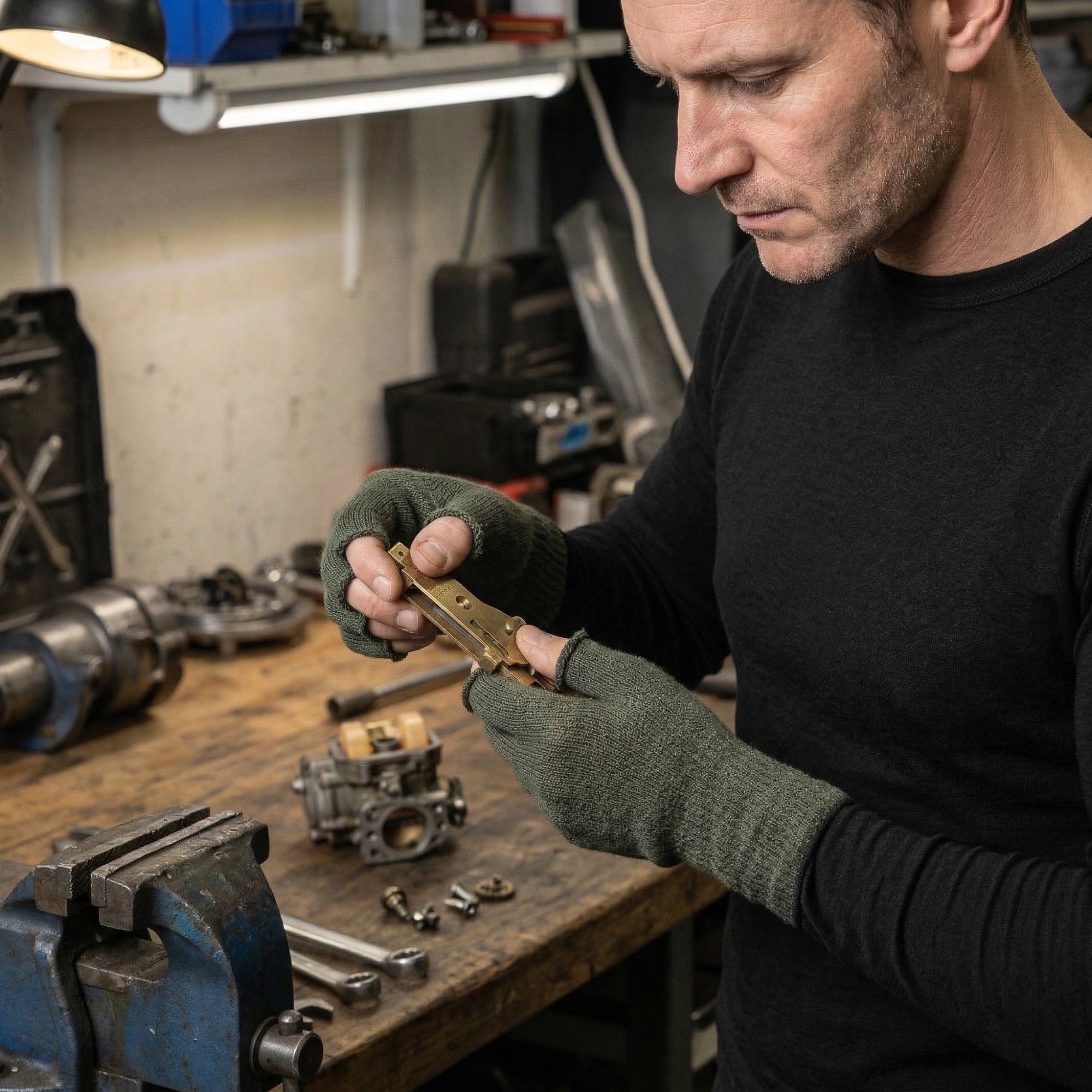 Merino Fingerless Gloves for Men