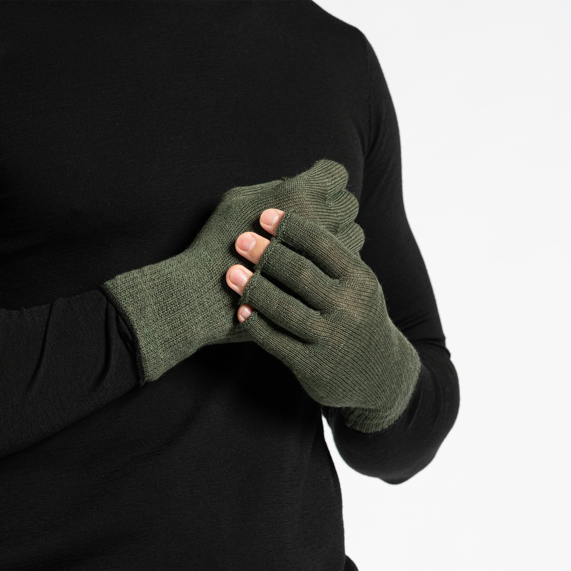 Merino Fingerless Gloves for Men