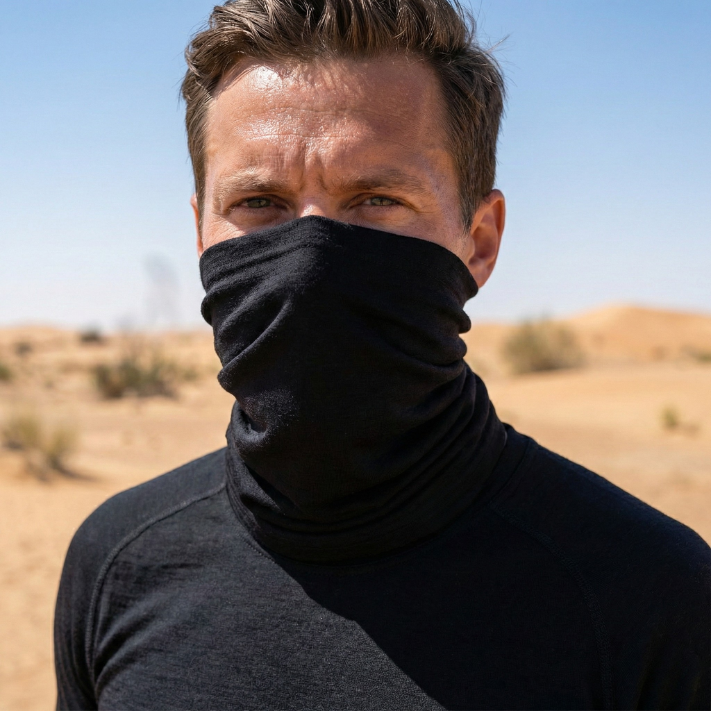 100% Merino Wool Long Neck Gaiter For Men