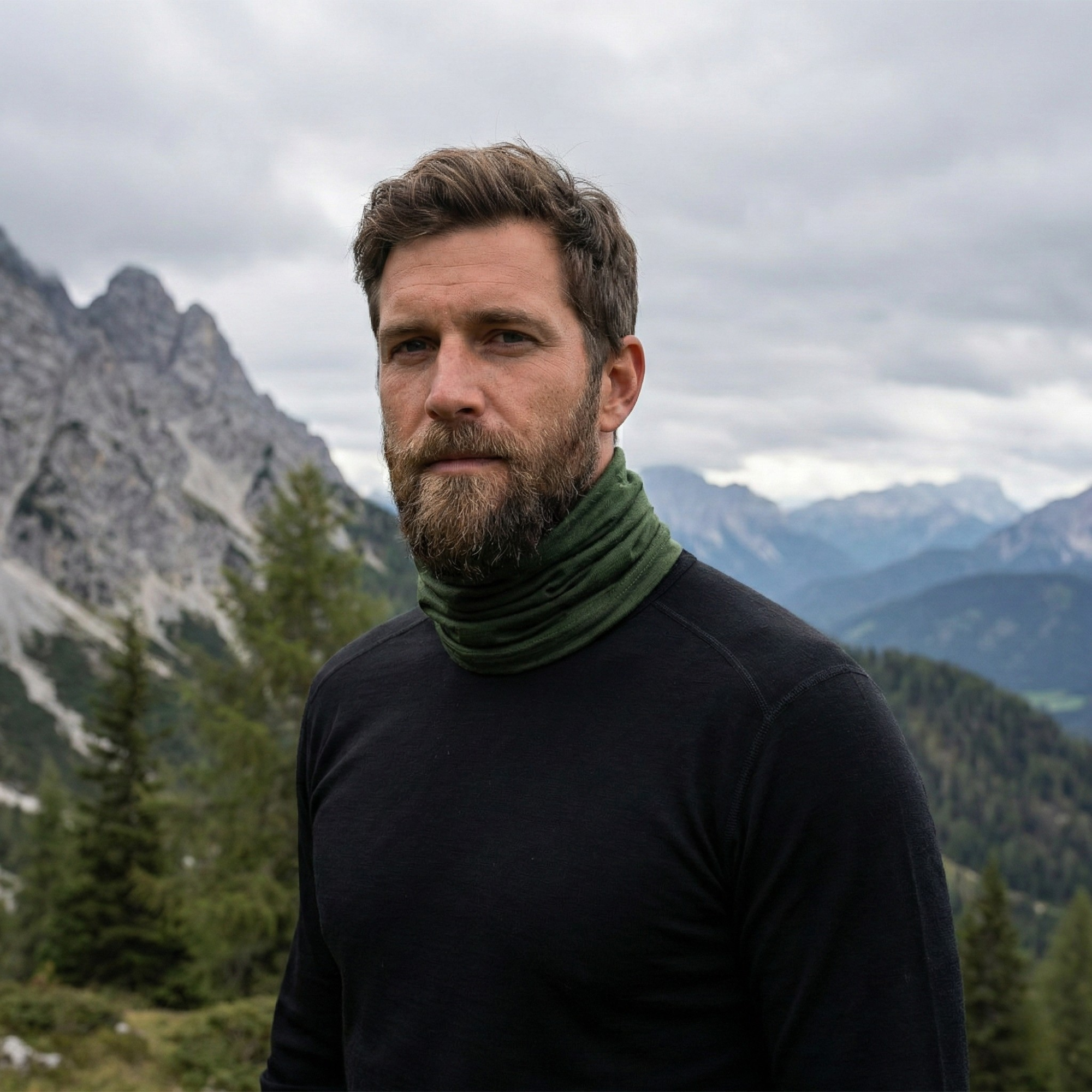 100% Merino Wool Long Neck Gaiter For Men