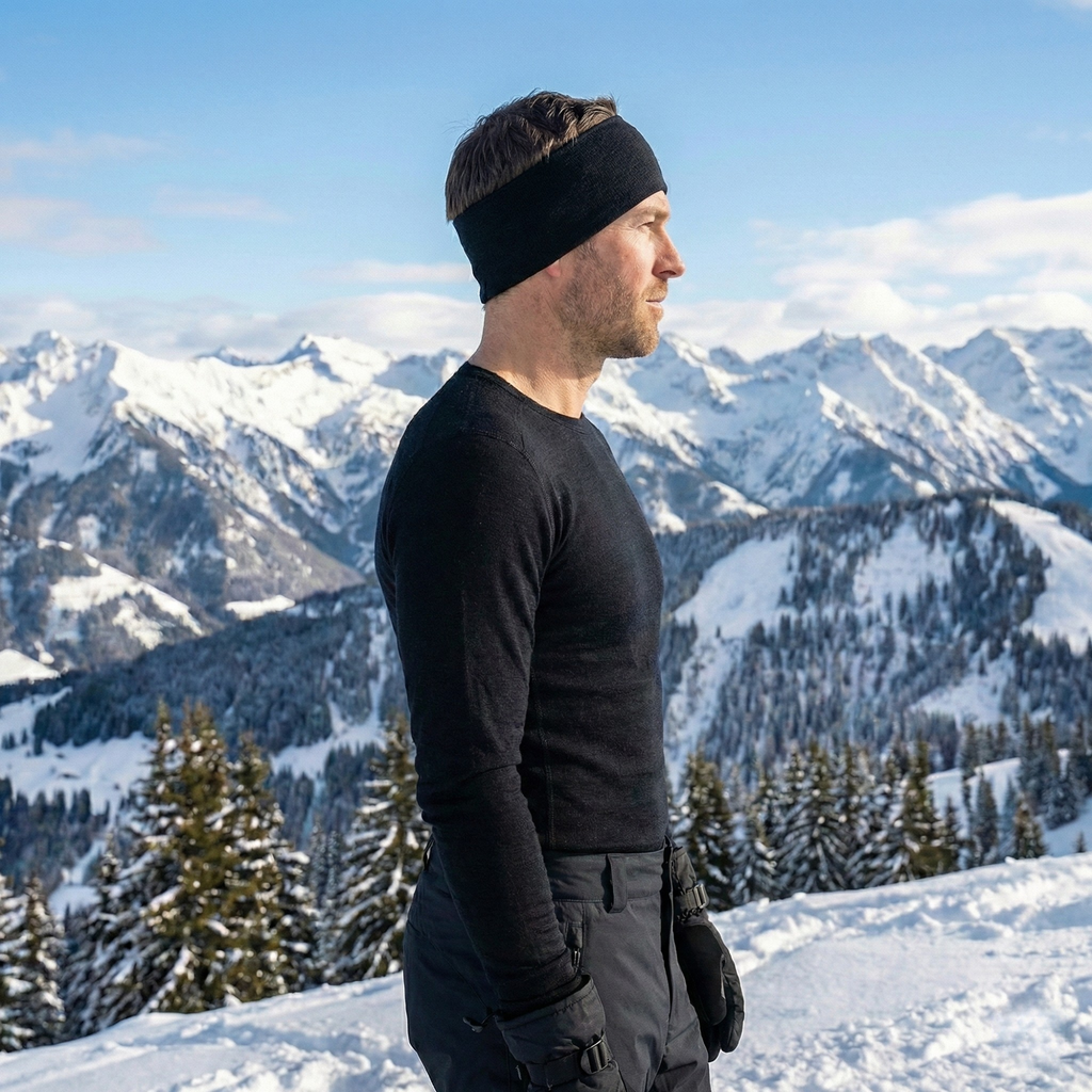 Men's Merino Headband Black