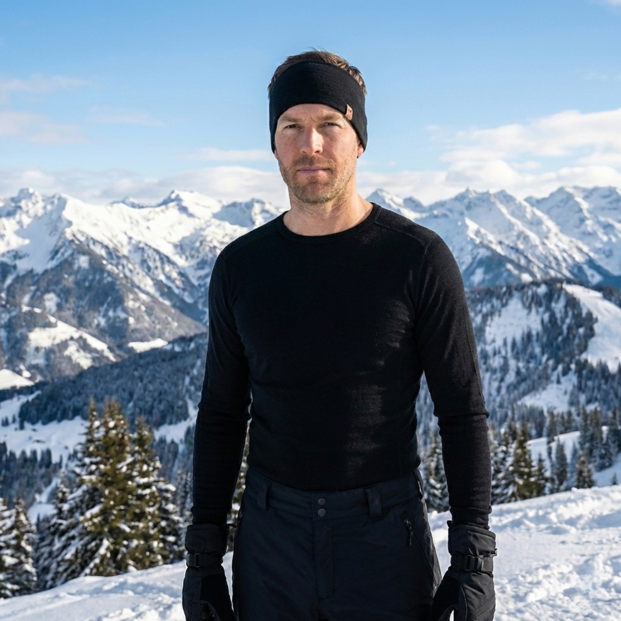 Men's Merino Headband Black