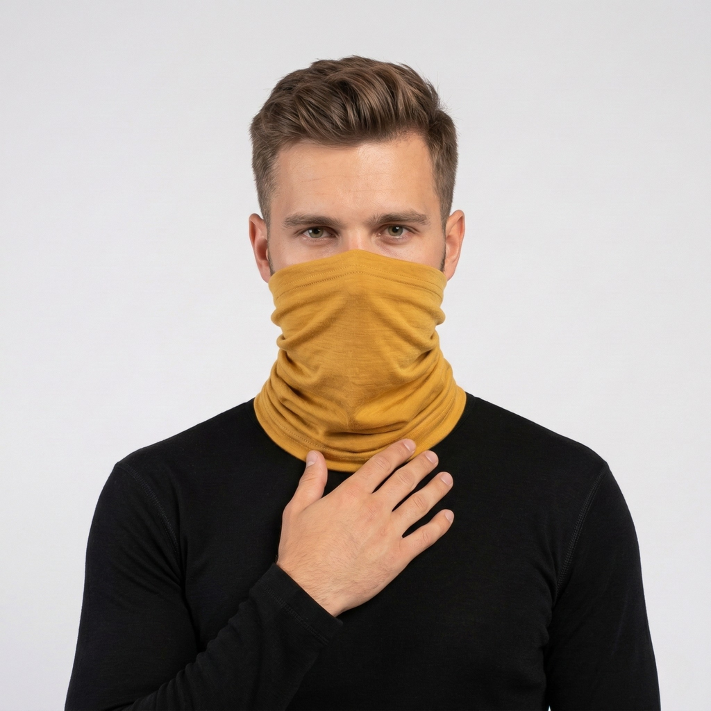 100% Merino Wool Long Neck Gaiter For Men
