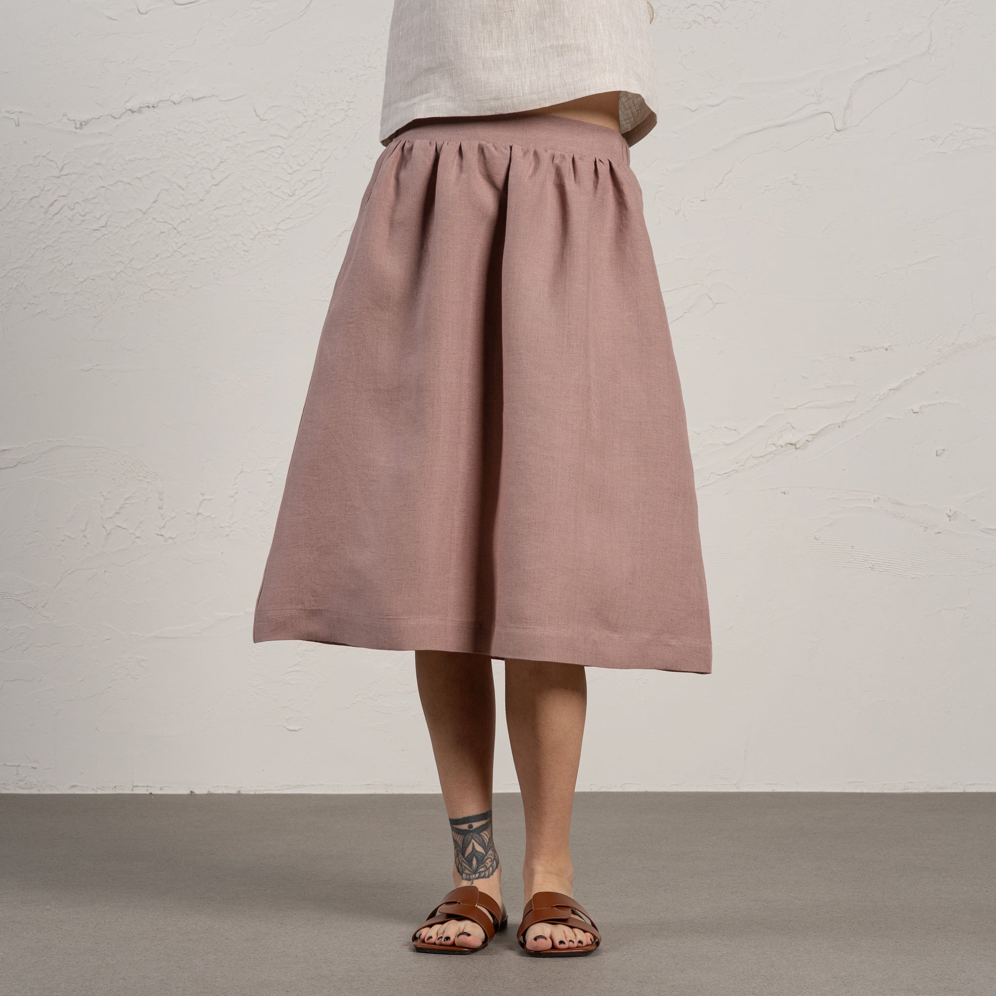 Midi Skirt Sophia Faded Rose