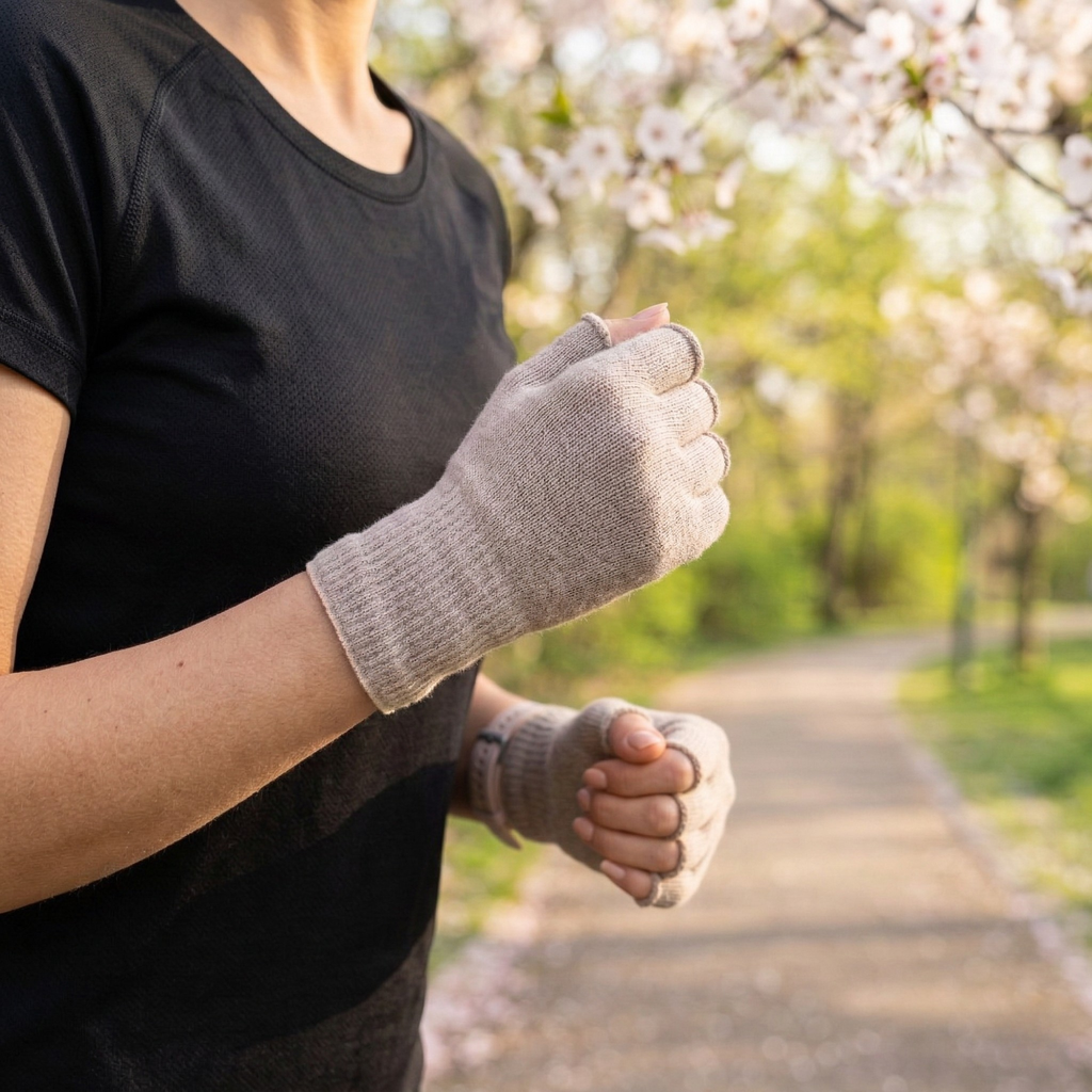 Merino Liner Fingerless Gloves for Women