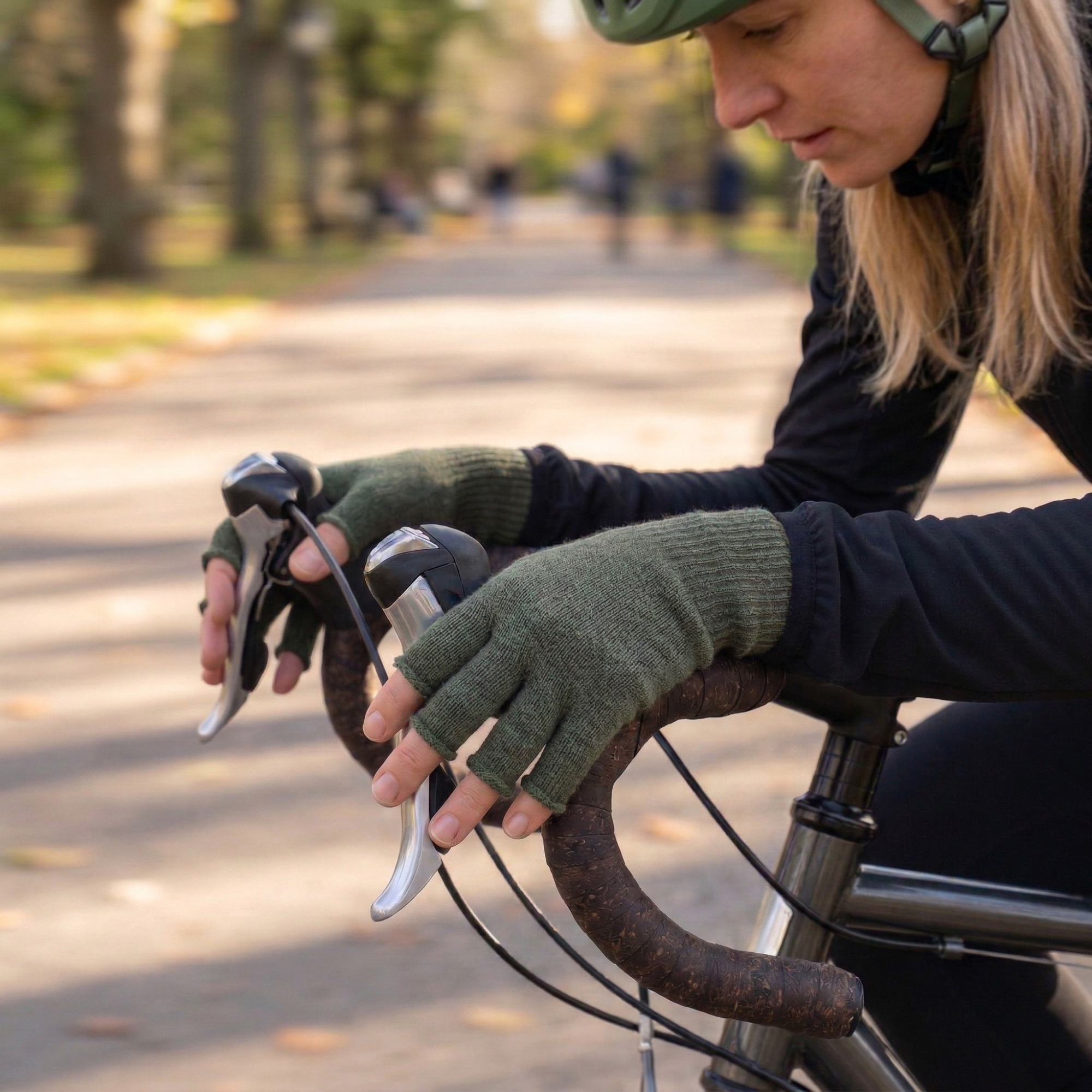 Merino Liner Fingerless Gloves for Women