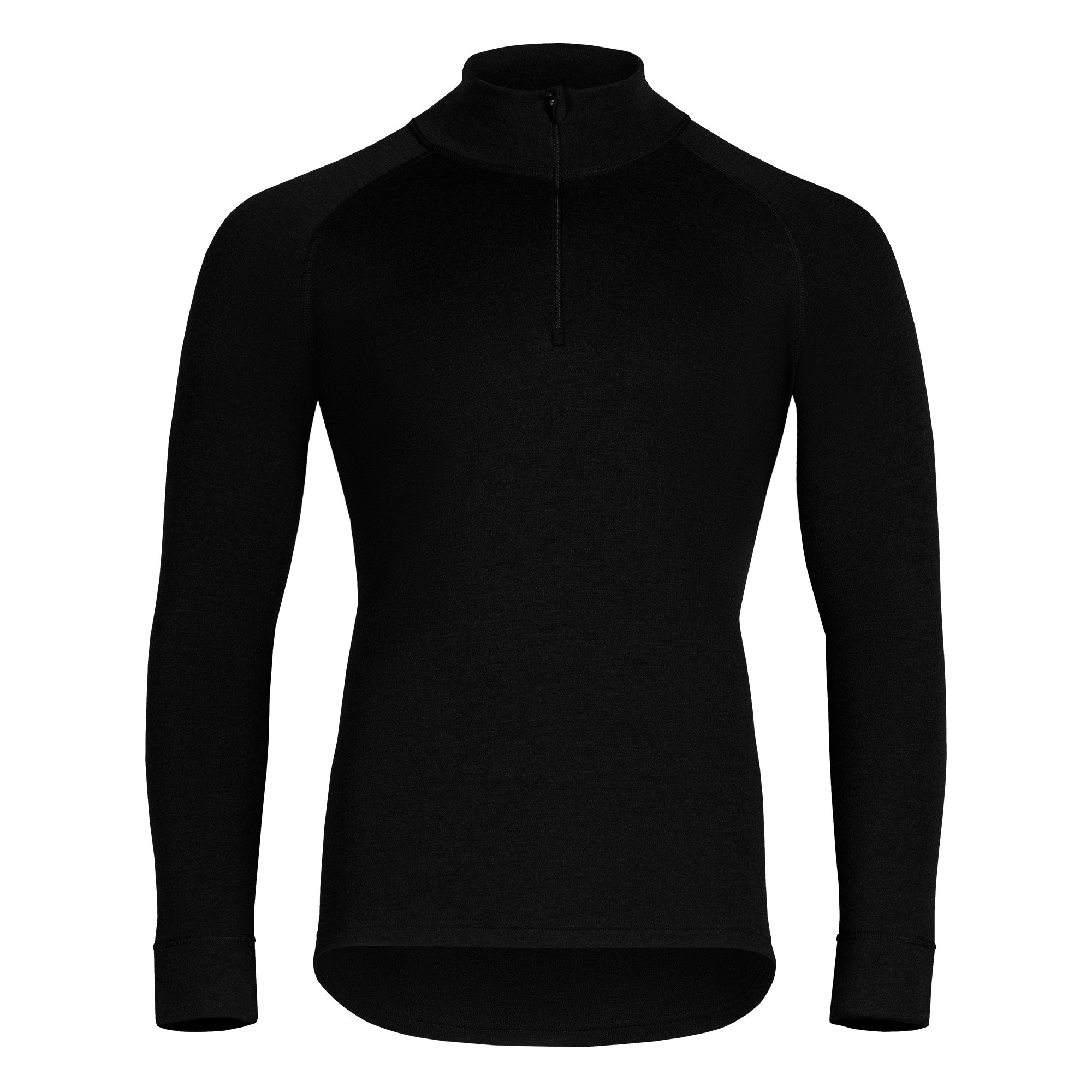 Men's 250 Zip Neck Top Black